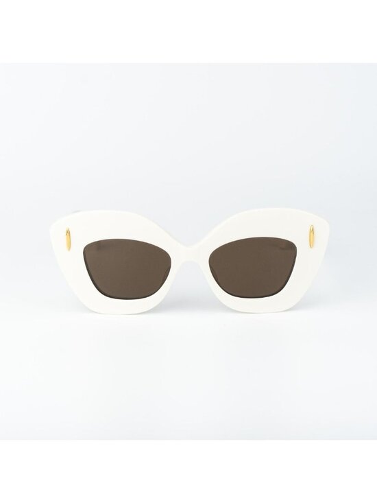 Loewe Women Sunglasses Ivory Brown Cat Eye LW40127I ANAGRAM 25E NEW AUTHENTIC main image 5